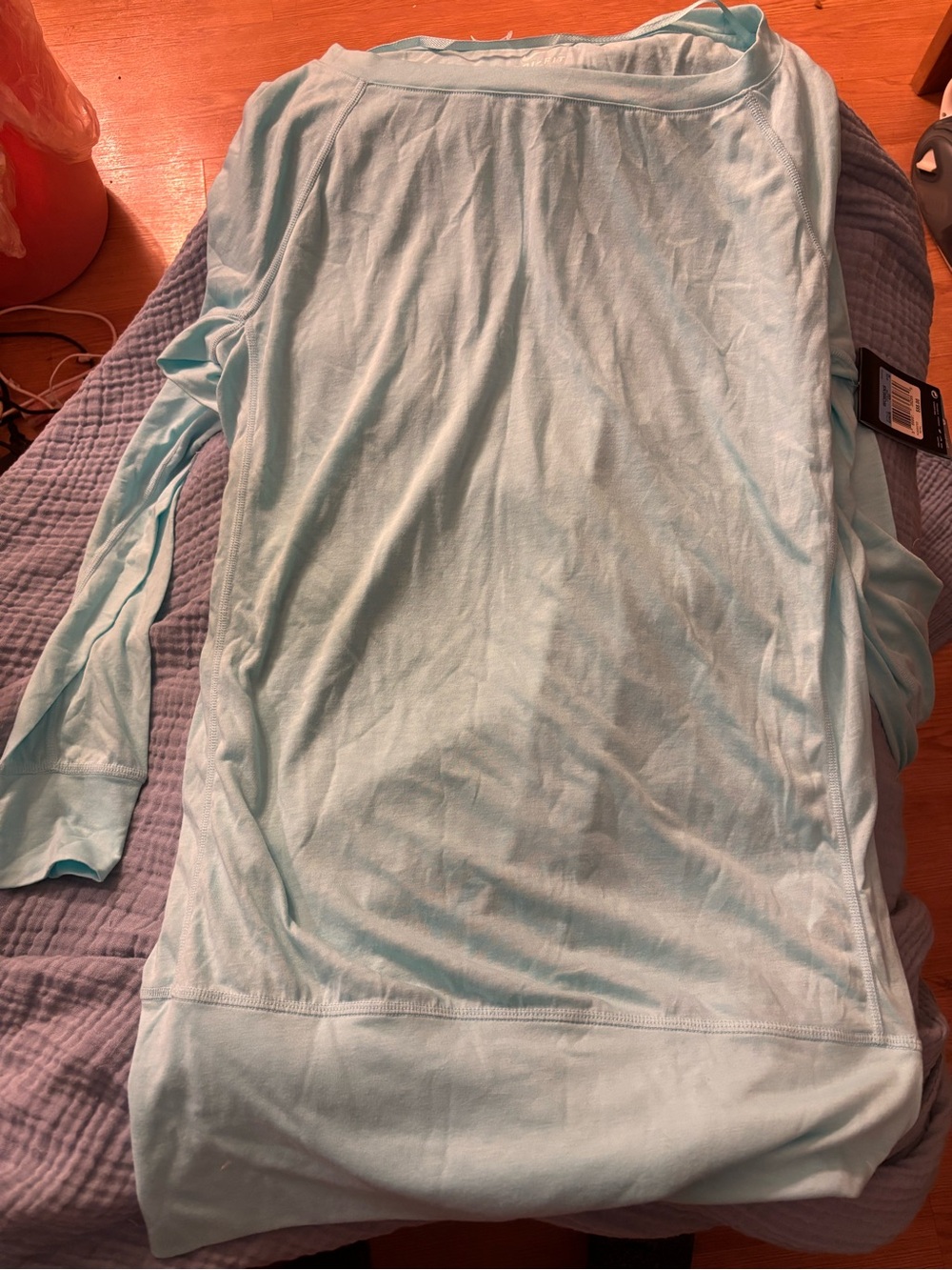 Nike Dri-FIT Light Aqua Performance Tee Long Sleeve Medium